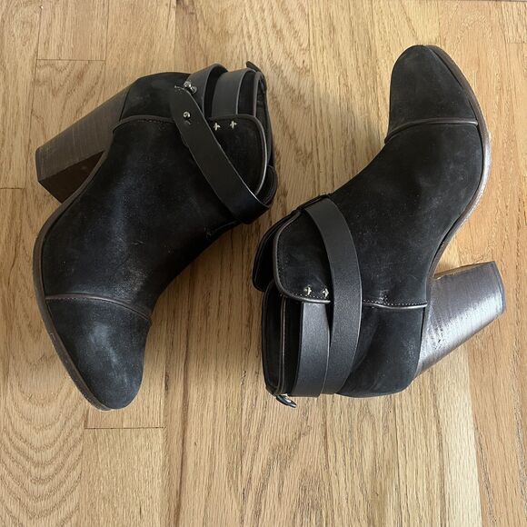 Rag & Bone Harrow Black Booties size 7.5 US (37.5 Eu) Women’s Boots Shoes Suede - Picture 4 of 9
